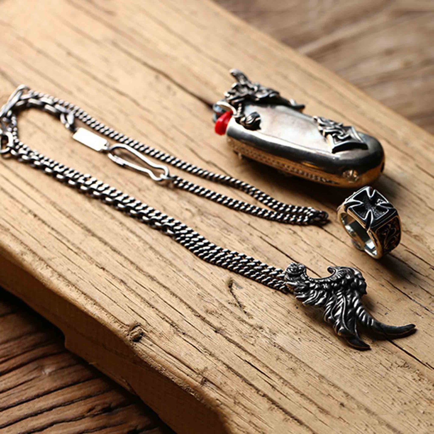 Gothic 925 Sterling Silver Eagle Pendant - Retro Unique High-end Domineering Necklace With Charm