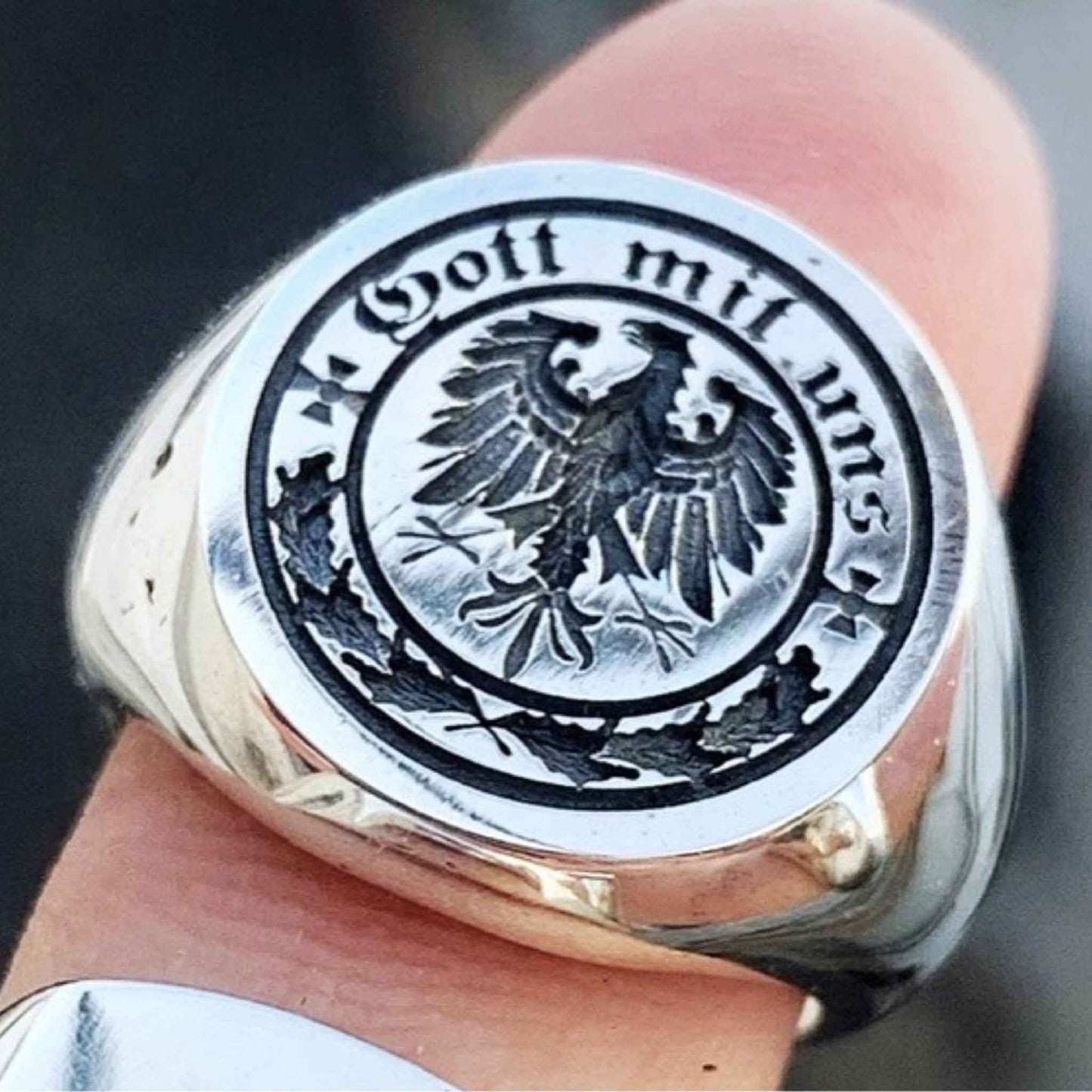 Vintage 925 Sterling Silver Signet Pinky Ring - Retro Gothic Niche Couple Rings