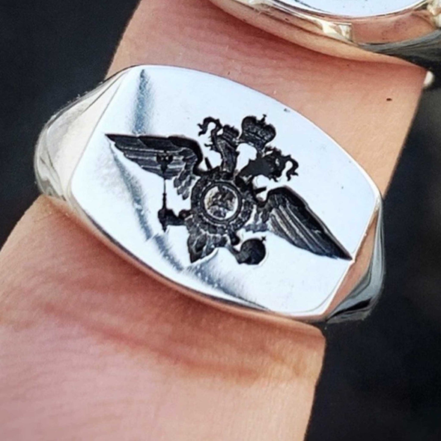 Vintage 925 Sterling Silver Signet Pinky Ring - Retro Gothic Niche Couple Rings