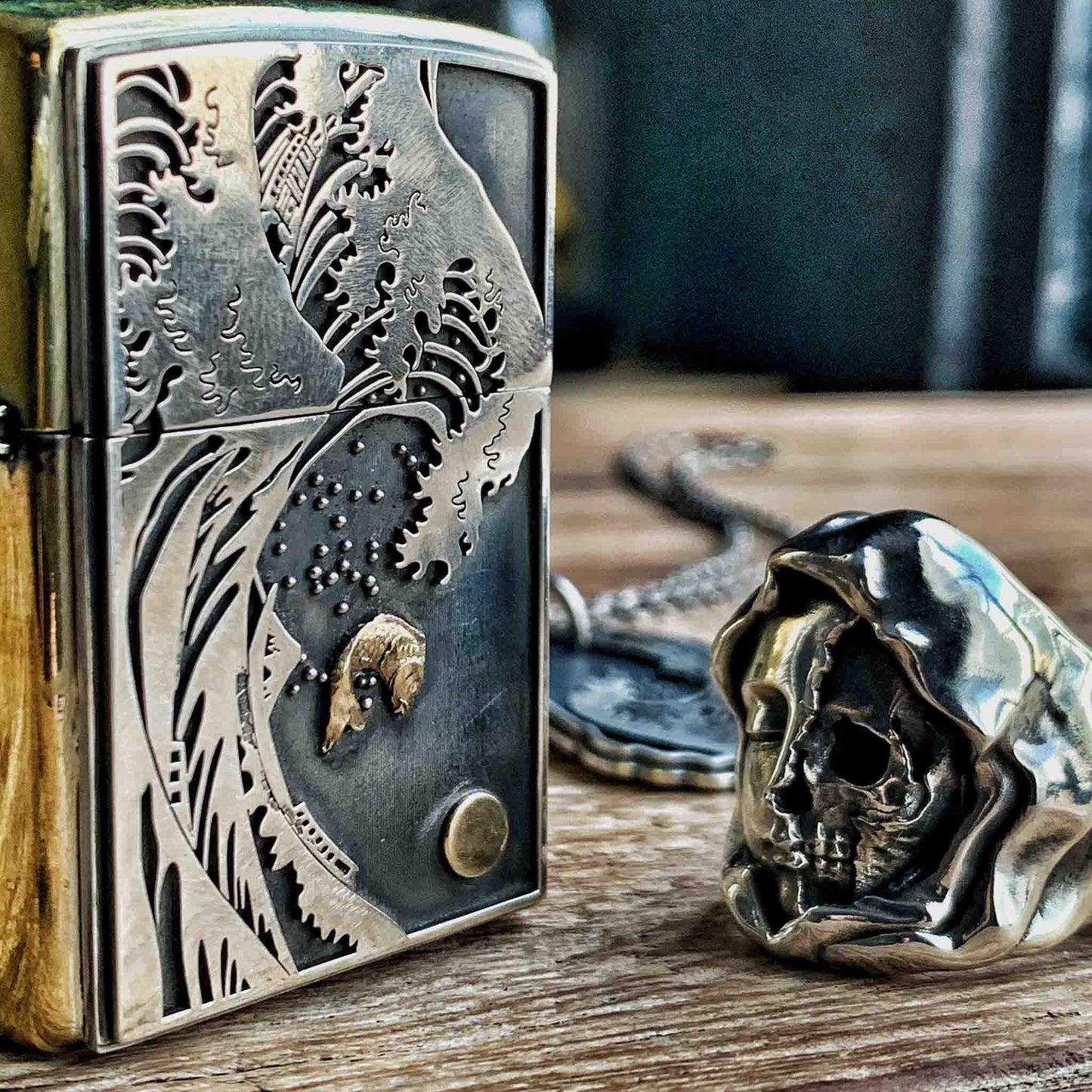 Vintage 925 Sterling Silver Virgin Mary Skull Mask Ring - Retro Gothic Niche Jewelry