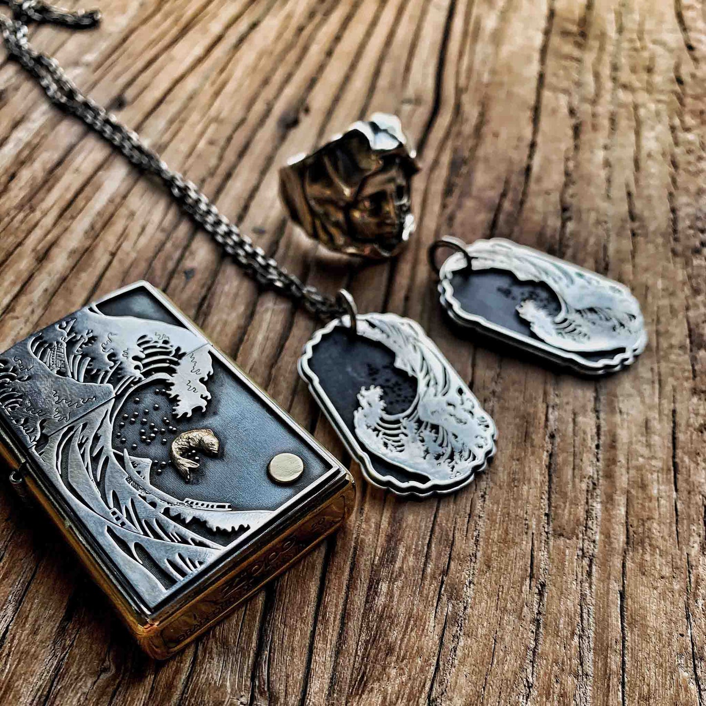 Vintage 925 Sterling Silver Virgin Mary Skull Mask Ring - Retro Gothic Niche Jewelry