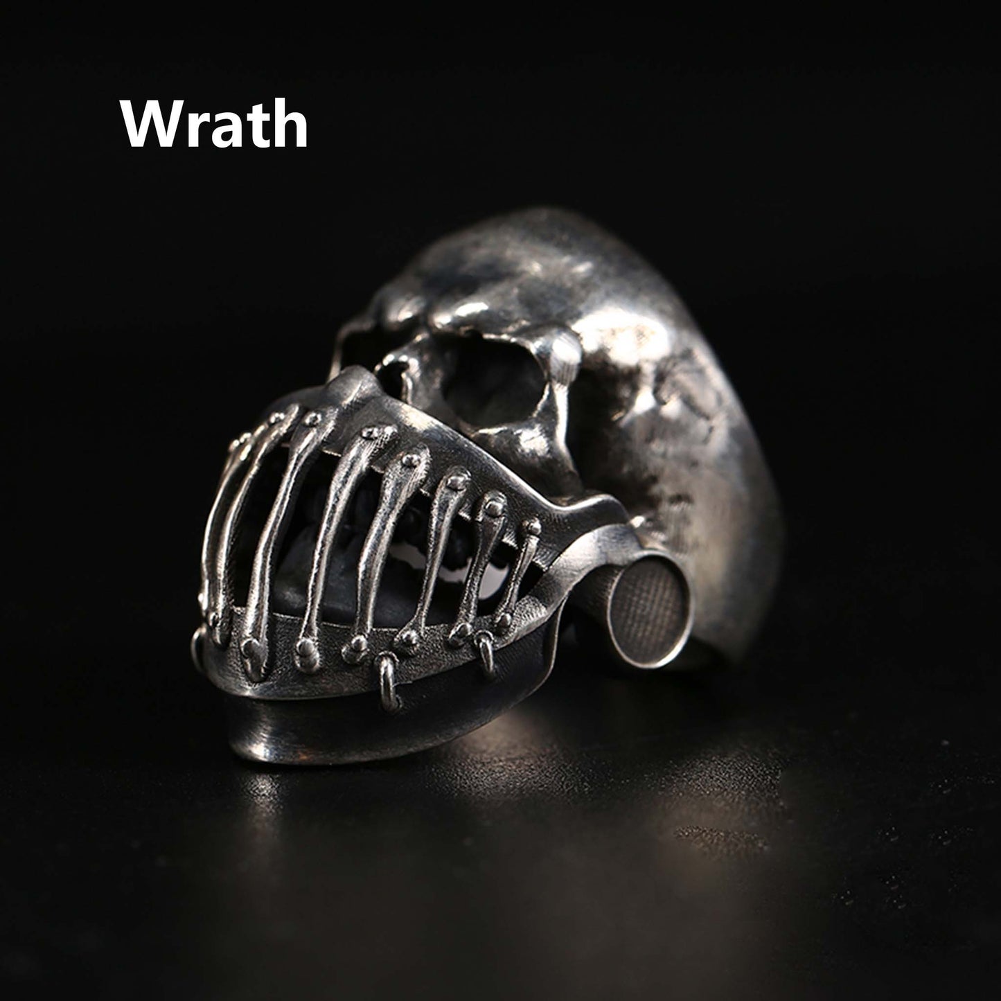 Vintage 925 Sterling Silver Seven Deadly Sins Ring - Retro Niche High-end Domineering Motorcycle Ring