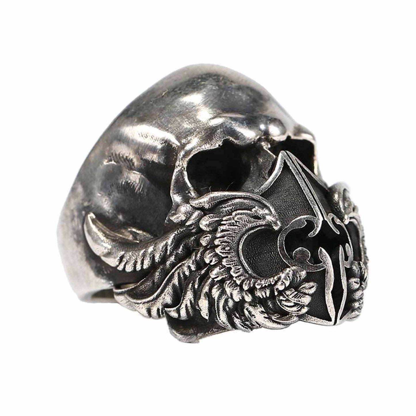 Vintage 925 Sterling Silver Seven Deadly Sins Ring - Retro Niche High-end Domineering Motorcycle Ring