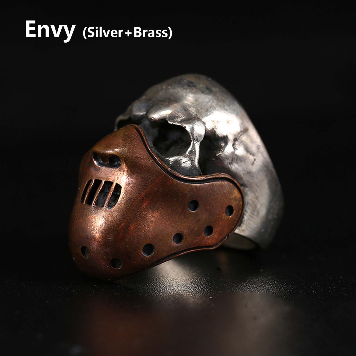 Vintage 925 Sterling Silver Seven Deadly Sins Ring - Retro Niche High-end Domineering Motorcycle Ring