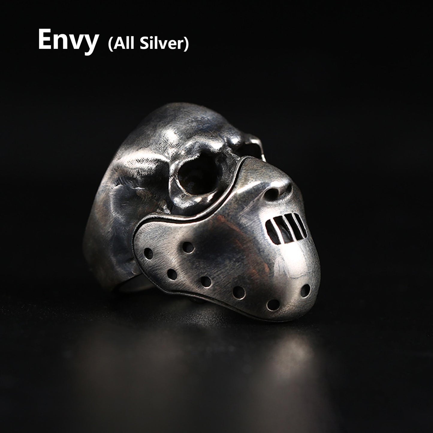 Vintage 925 Sterling Silver Seven Deadly Sins Ring - Retro Niche High-end Domineering Motorcycle Ring