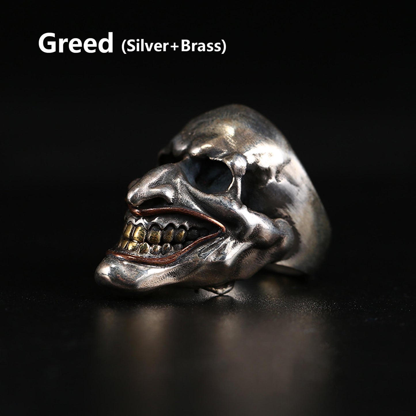 Vintage 925 Sterling Silver Seven Deadly Sins Ring - Retro Niche High-end Domineering Motorcycle Ring