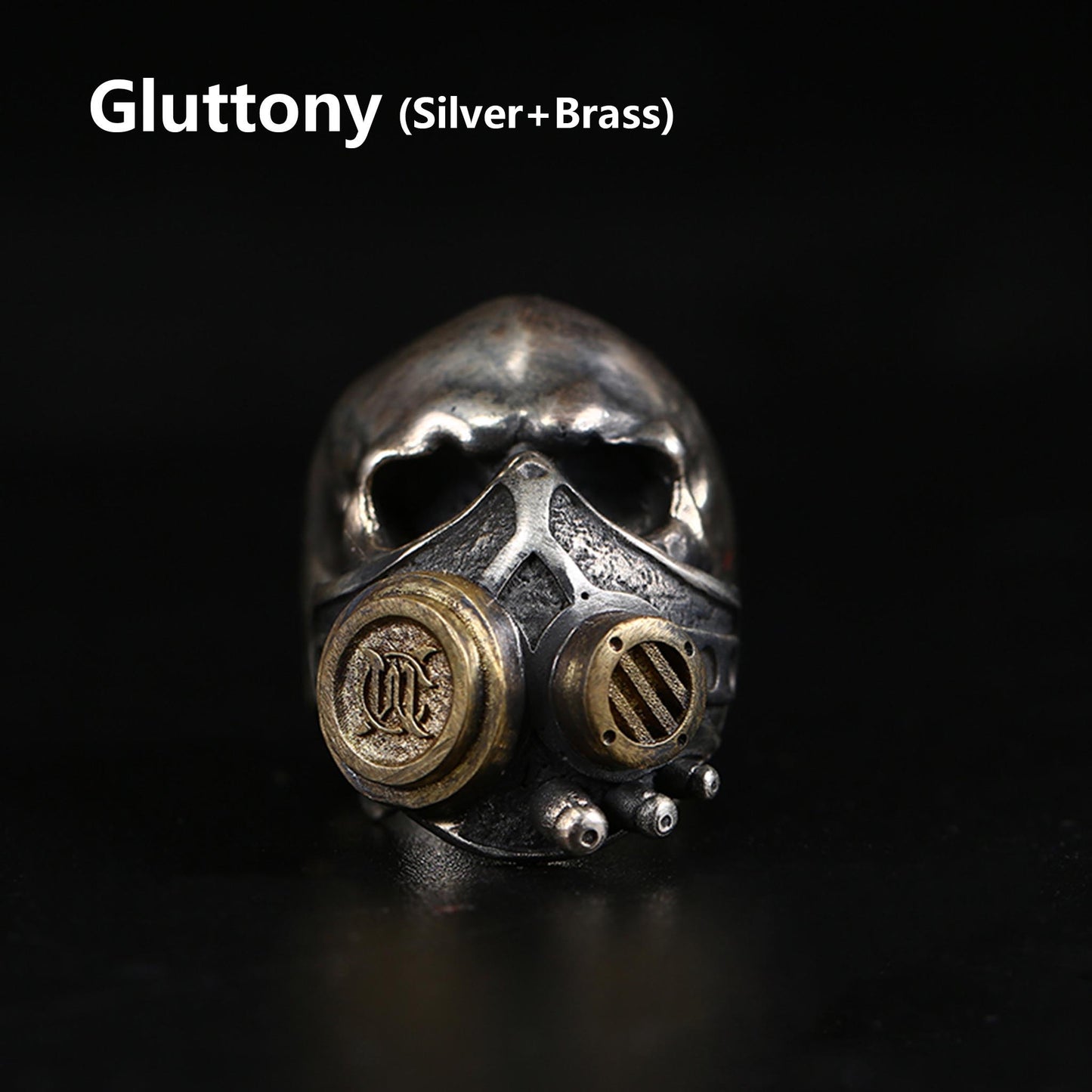 Vintage 925 Sterling Silver Seven Deadly Sins Ring - Retro Niche High-end Domineering Motorcycle Ring