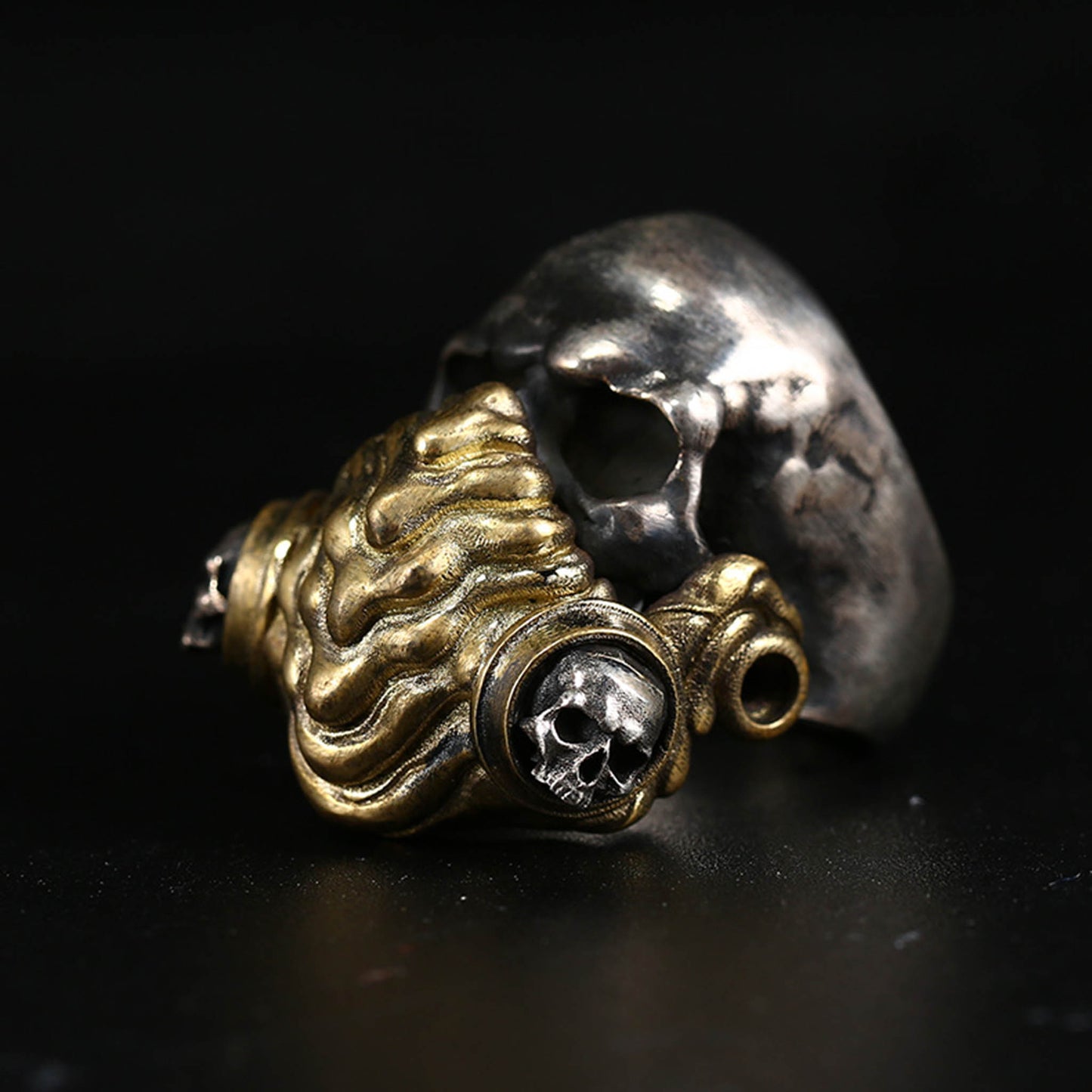 Vintage 925 Sterling Silver Seven Deadly Sins Ring - Retro Niche High-end Domineering Motorcycle Ring