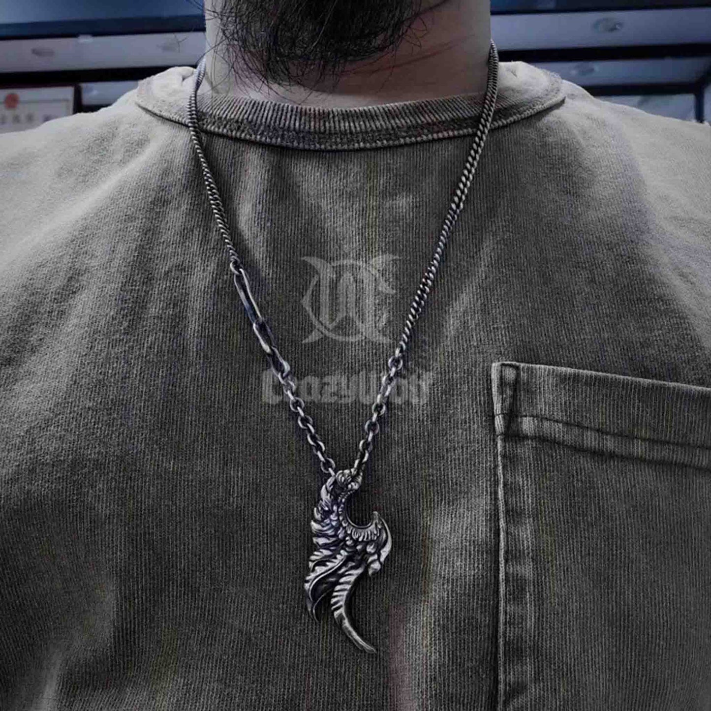 Gothic 925 Sterling Silver Eagle Pendant - Retro Unique High-end Domineering Necklace With Charm