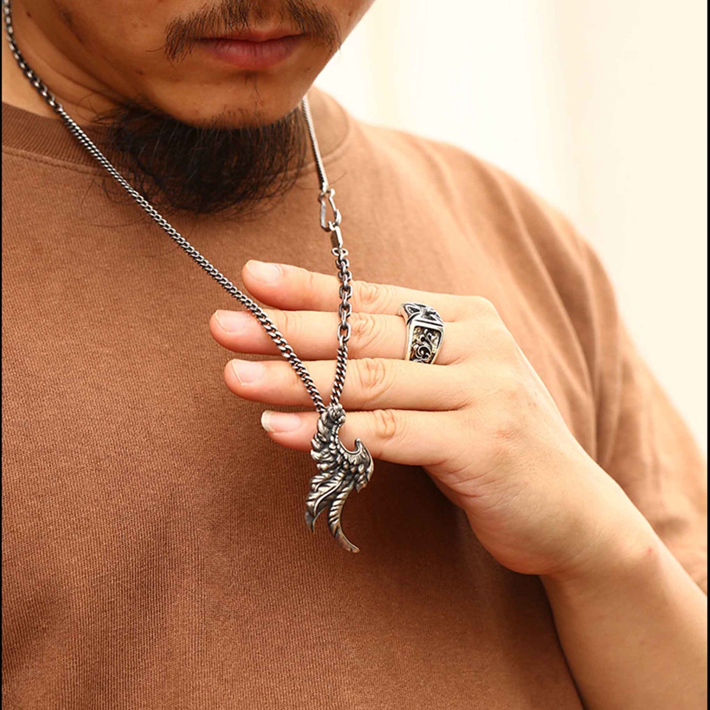 Gothic 925 Sterling Silver Eagle Pendant - Retro Unique High-end Domineering Necklace With Charm