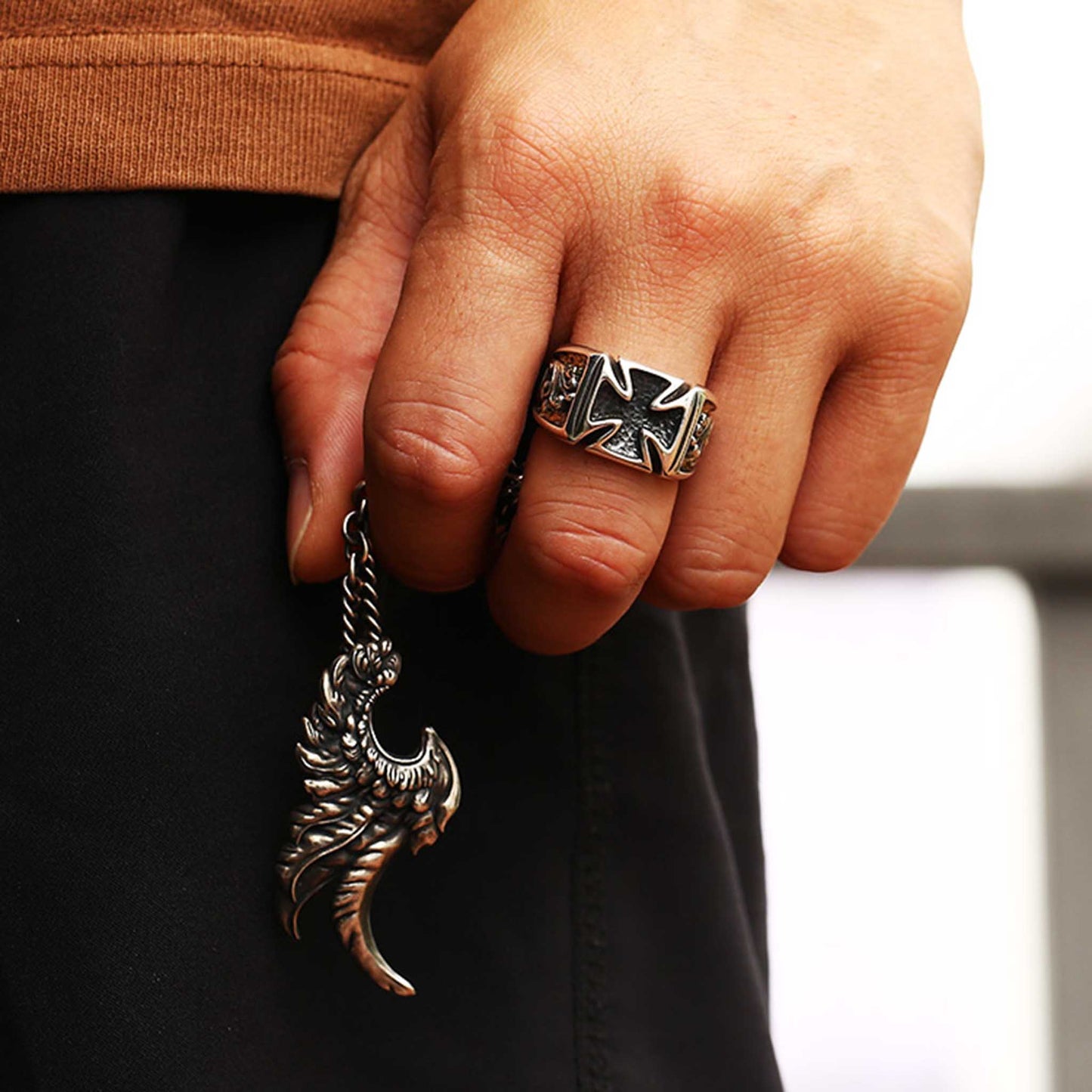 Gothic 925 Sterling Silver Eagle Pendant - Retro Unique High-end Domineering Necklace With Charm