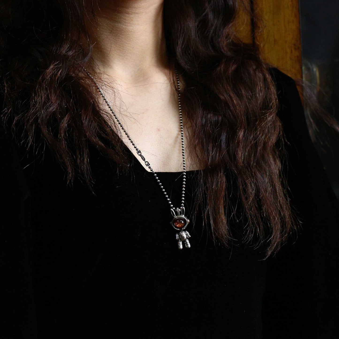 925 Sterling Silver Astronaut Explorer Pendant - Unique Crystal Eye Personality Necklace with Charm