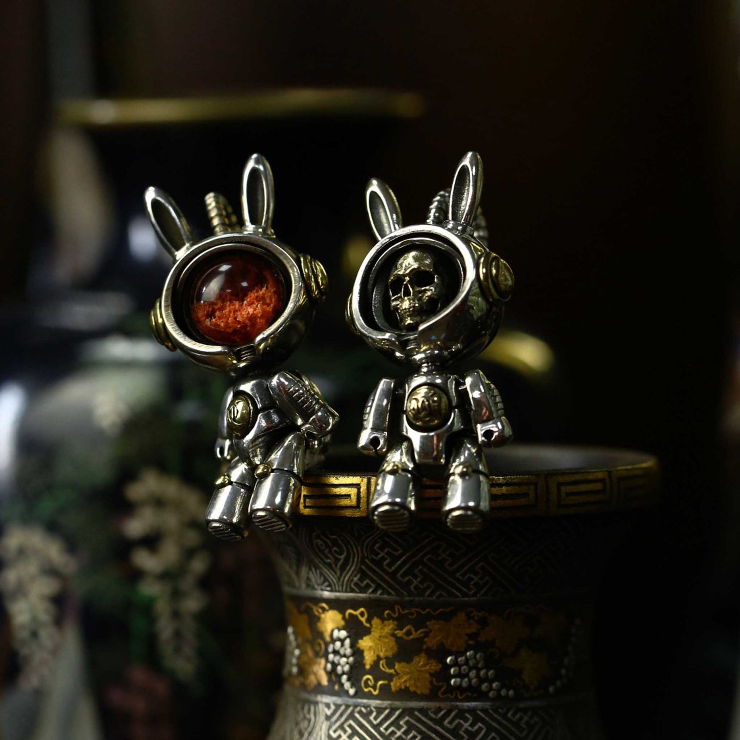 925 Sterling Silver Astronaut Explorer Pendant - Unique Crystal Eye Personality Necklace with Charm